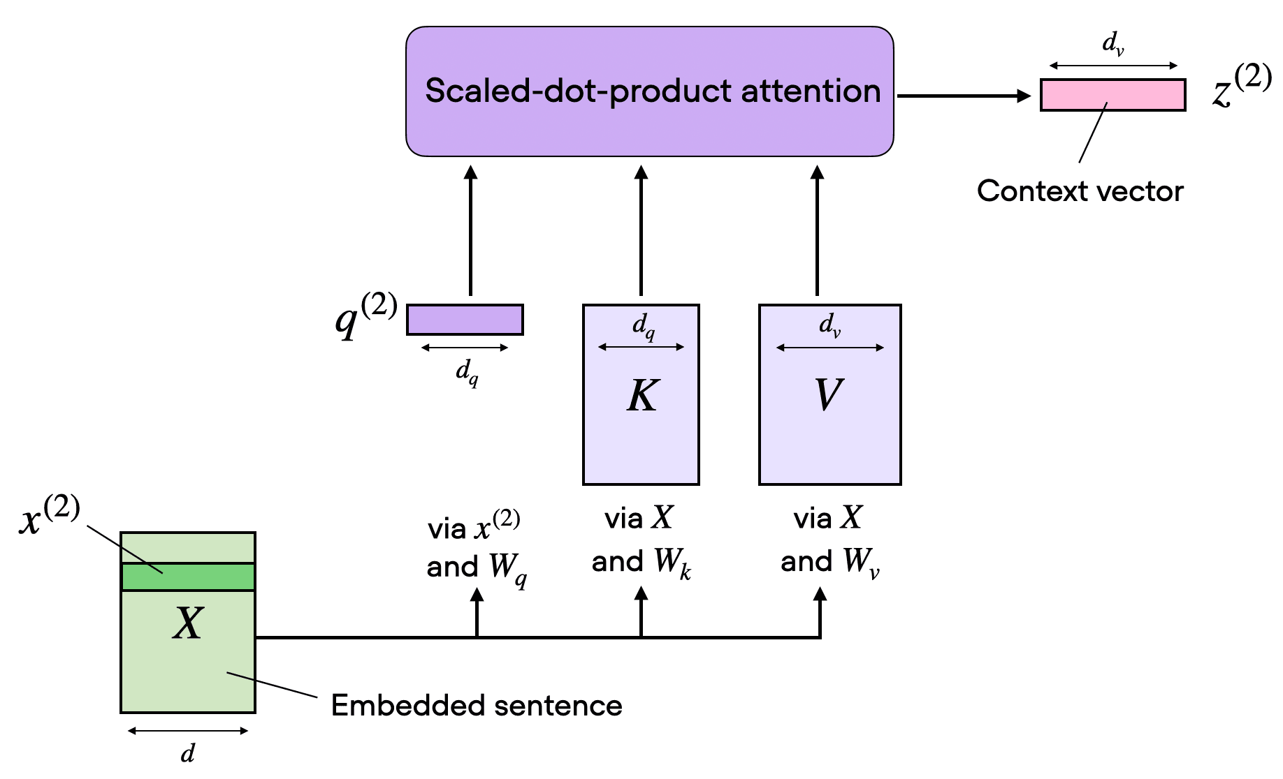 Self attention from scratch single head